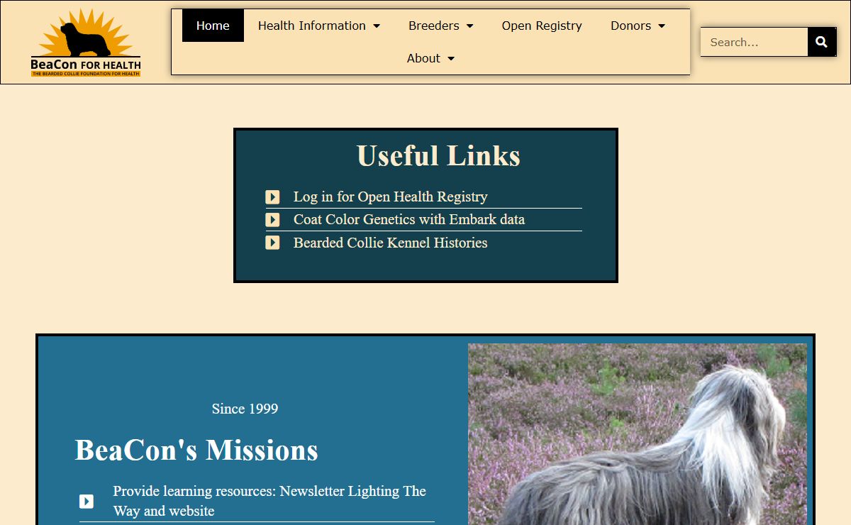 Bearded Collie Foundation for Health – Health of the Bearded Collie