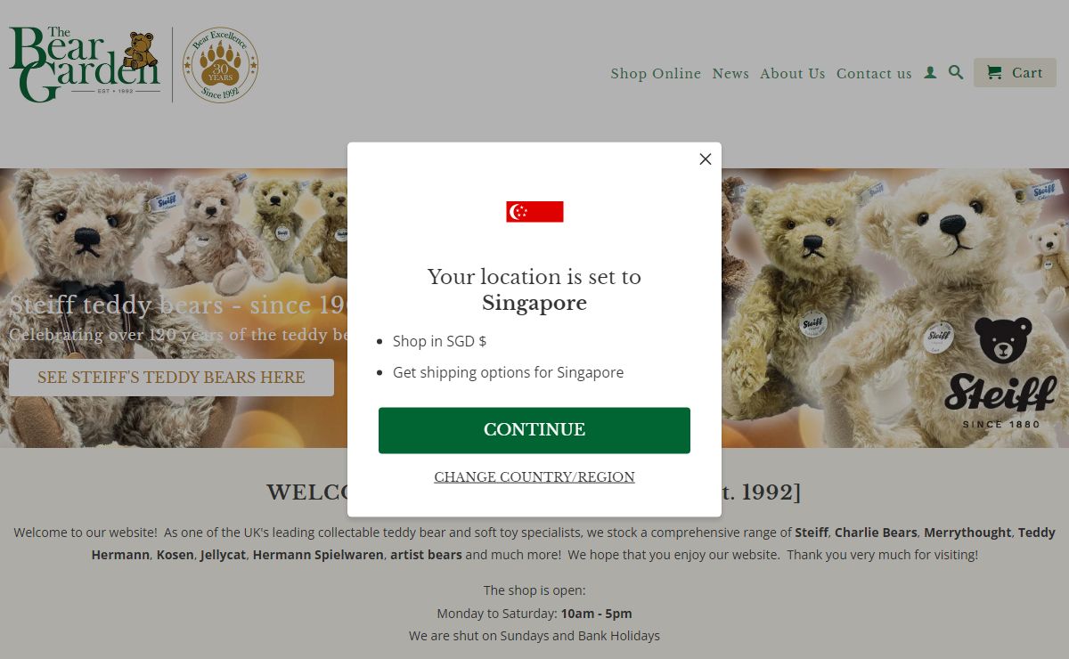 The Bear Garden | Steiff, Charlie Bears, Merrythought, Jellycat, Kosen