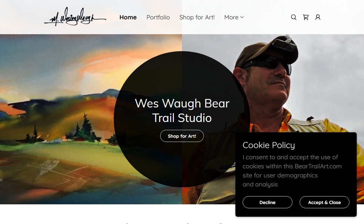 Wes Waugh Bear Trail Art - Art and Design, Watercolor, Paintings