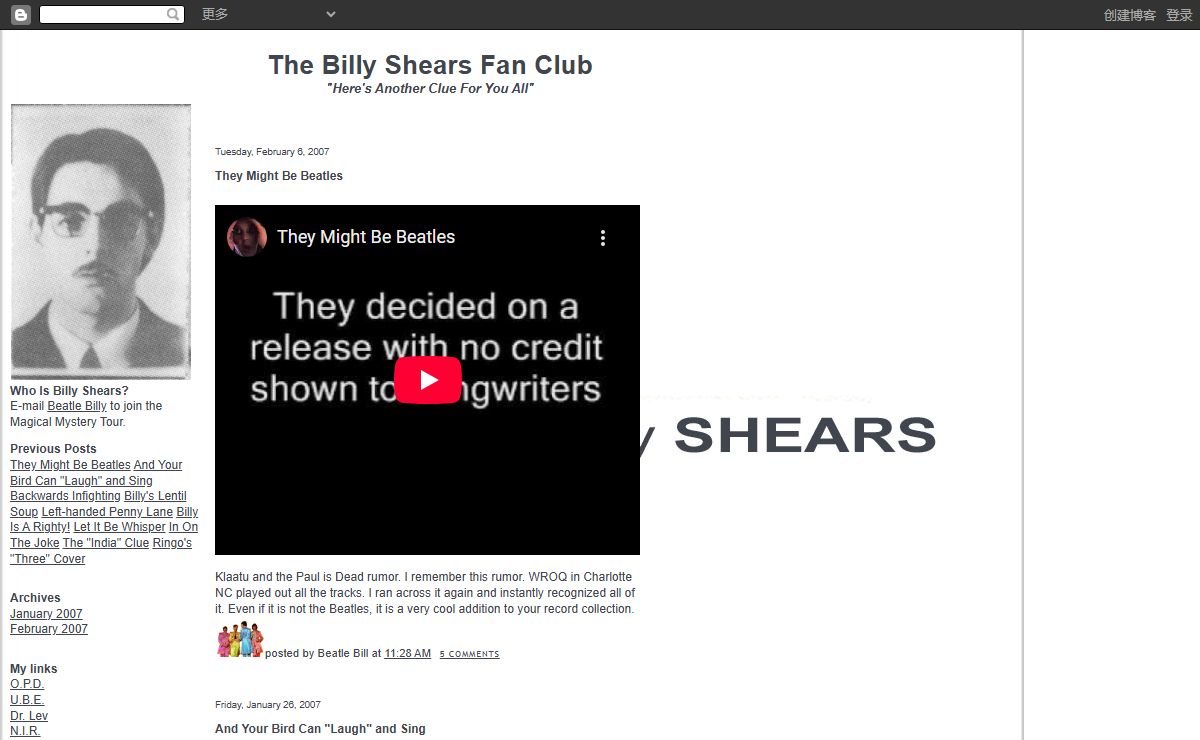 The Billy Shears Fan Club