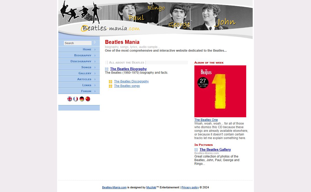 Beatles Mania - biography, songs, lyrics, audio sample...