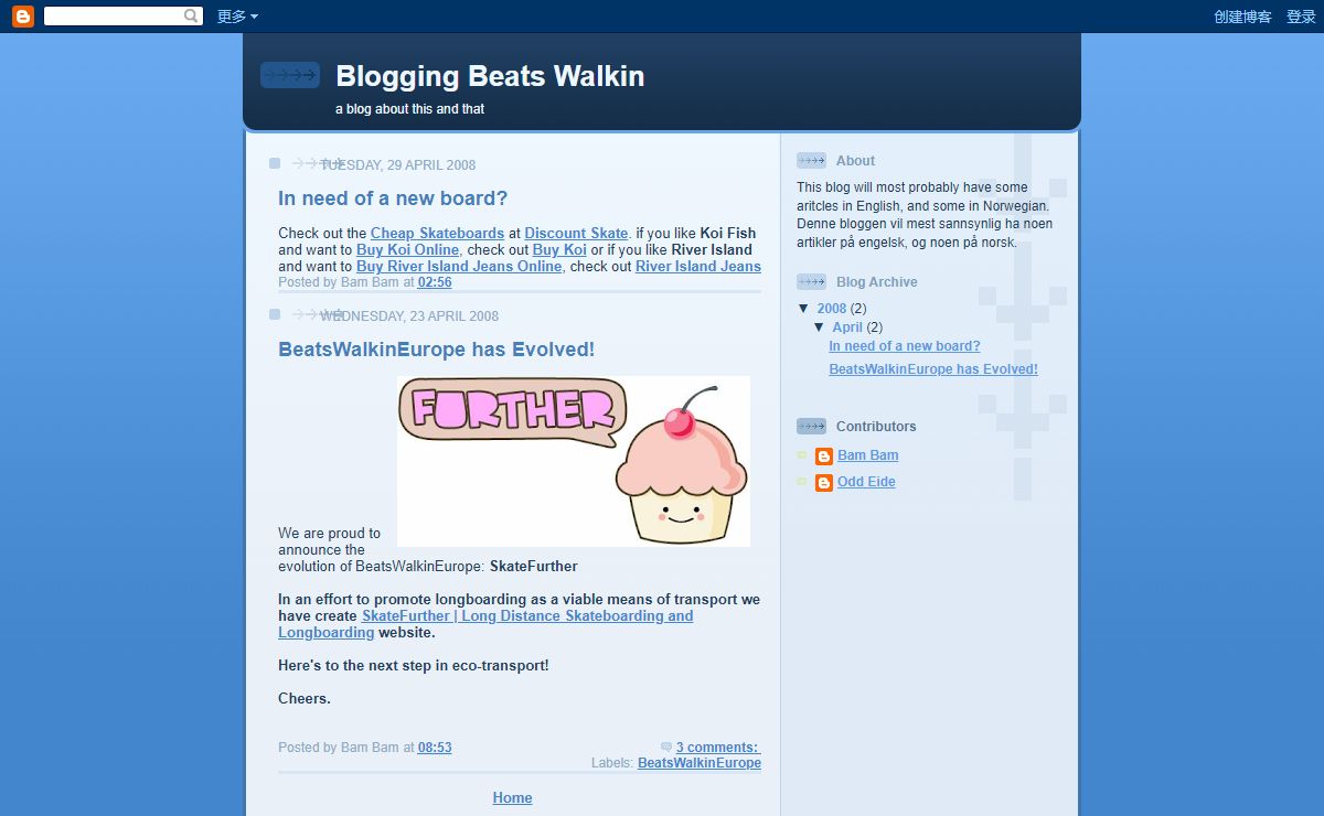 Blogging Beats Walkin