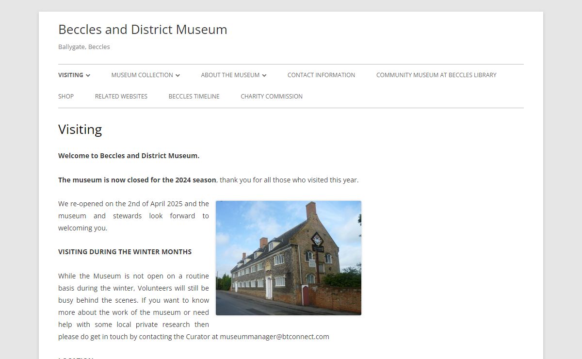 Beccles and District Museum – Ballygate, Beccles