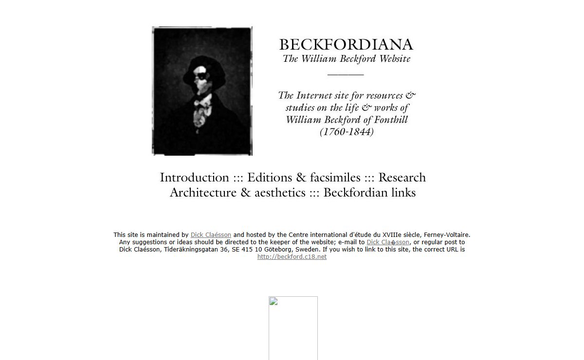 THE WILLIAM BECKFORD WEBSITE