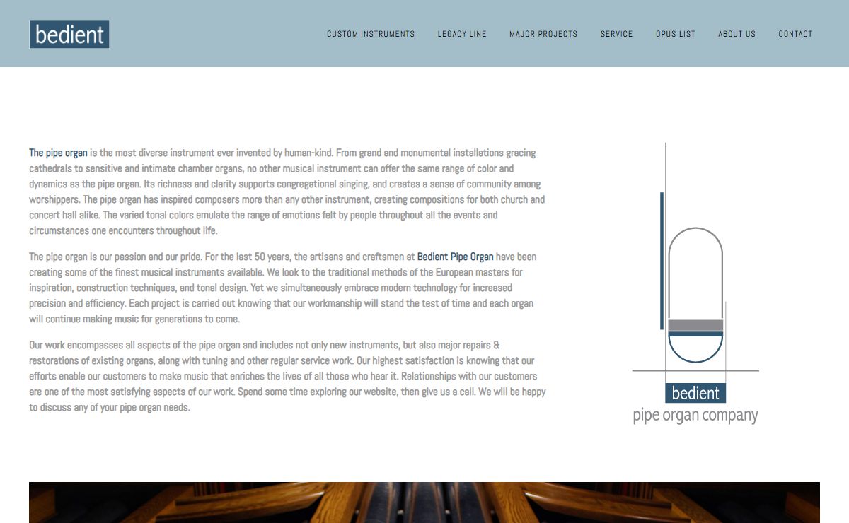 Pipe Organ Builders | Lincoln Nebraska - Bedient Pipe Organ