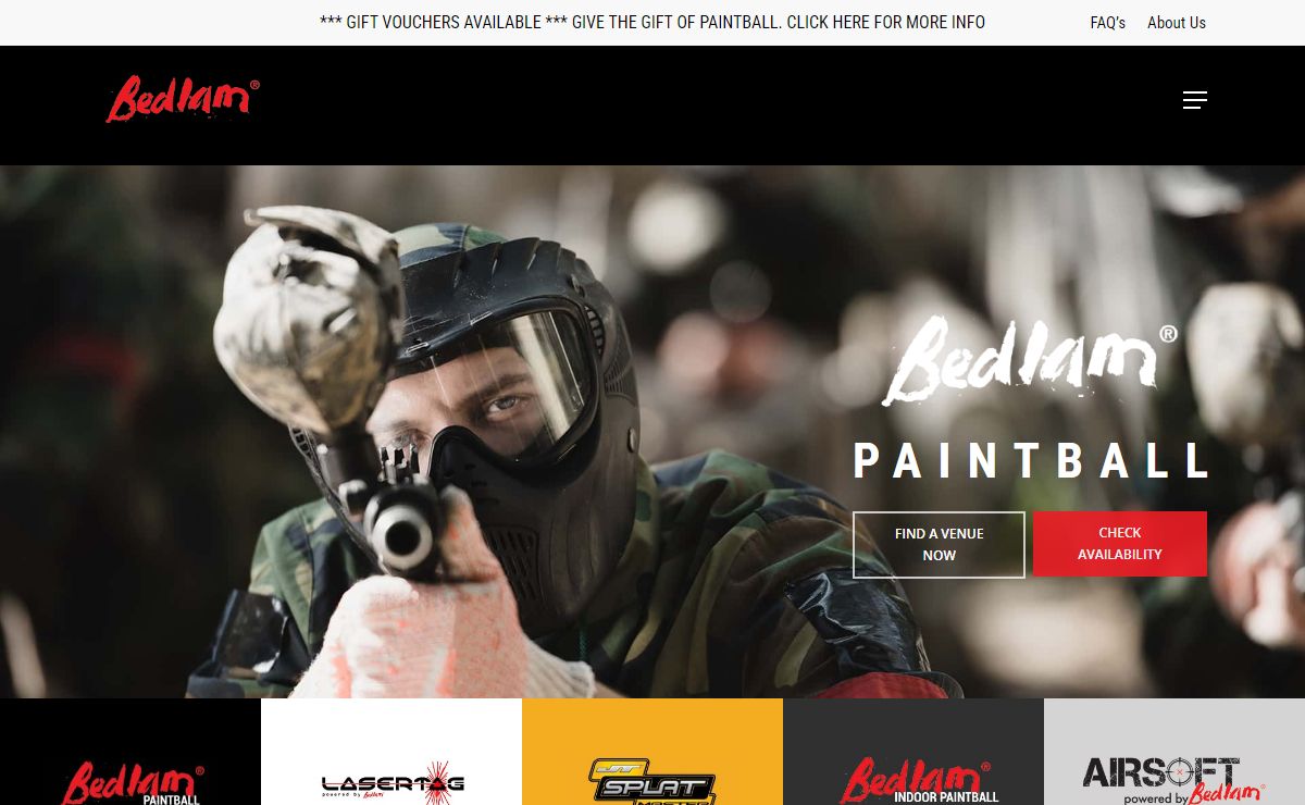 Bedlam Paintball Venues Throughout The UK