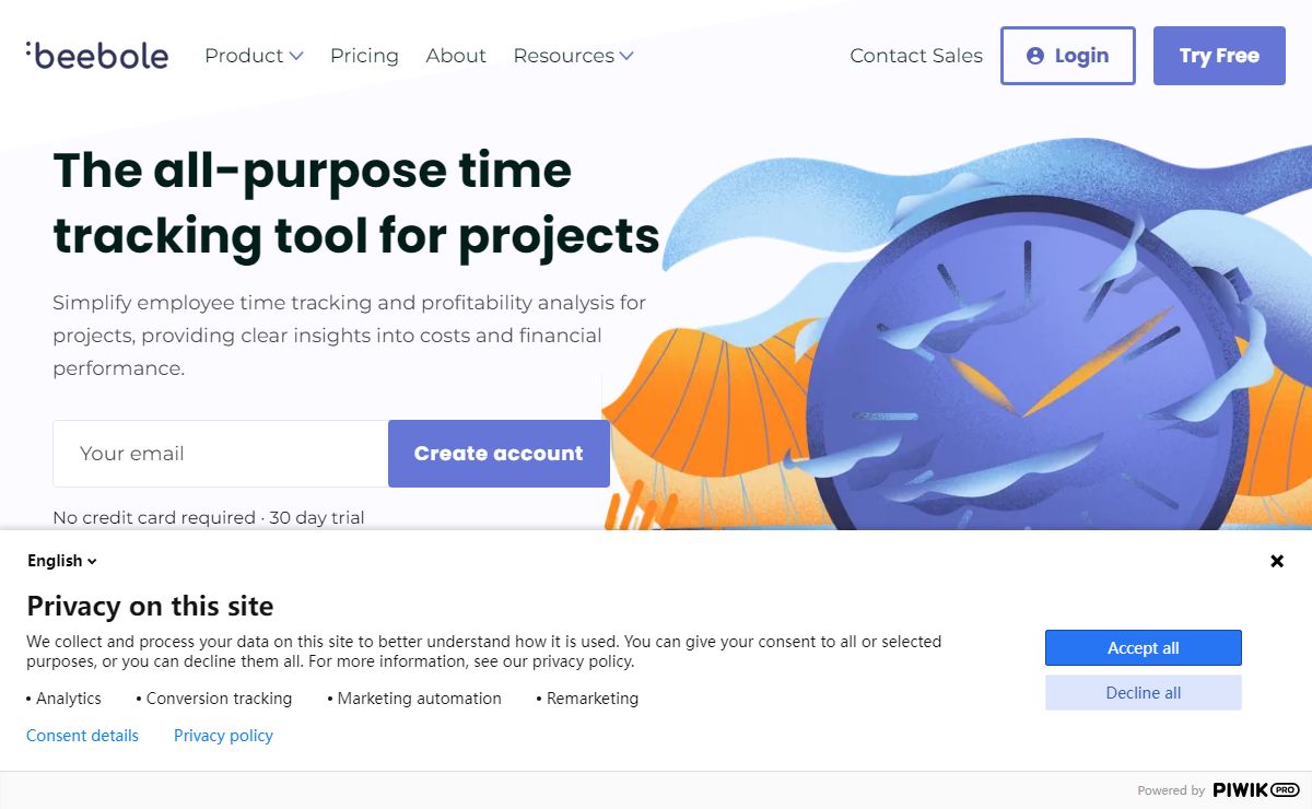 Easy time management software for projects | Beebole