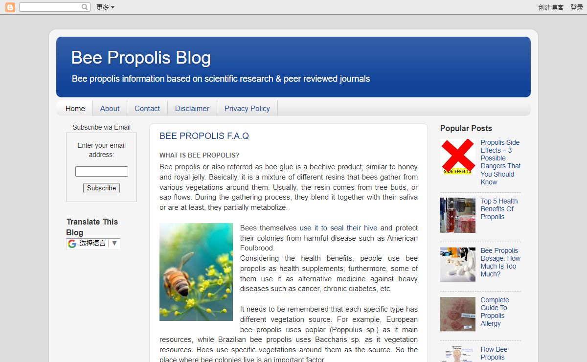 Bee Propolis Blog