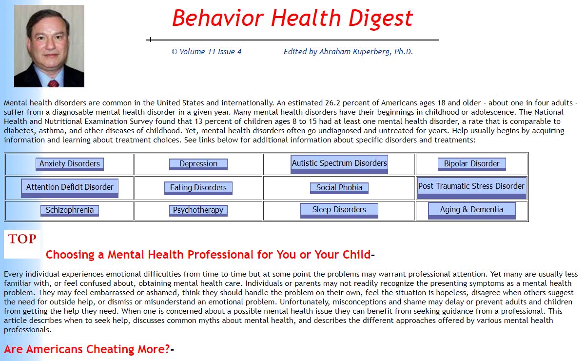 Behavior Health Digest