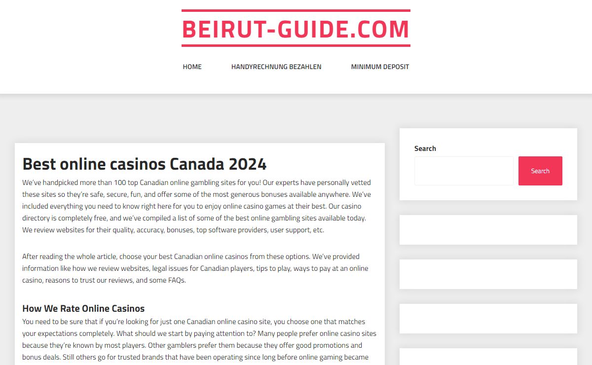 Review of the best online casinos in Canada 2024