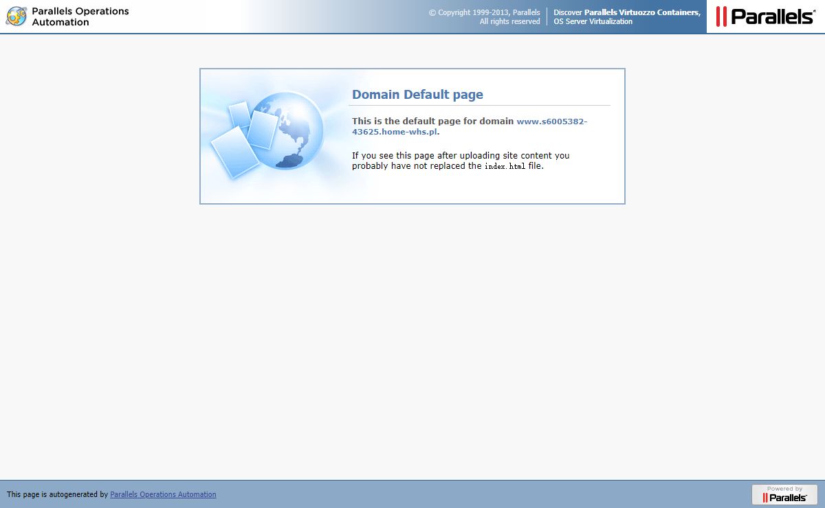Parallels Operations Automation Default Page