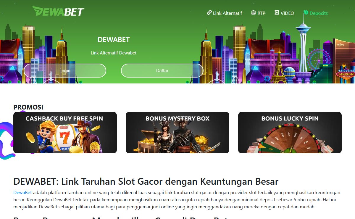 DewaBet - Link Taruhan Terpercaya ~ Daftar Dewa Bet
