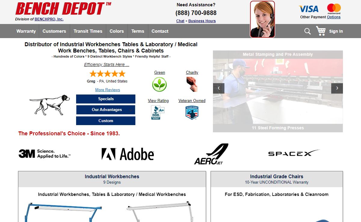 Industrial Workbenches & Chairs for Sale | Bench Depot
