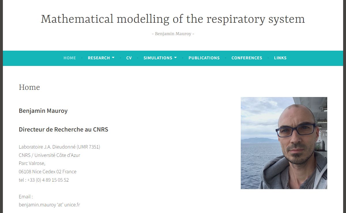 Mathematical modelling of the respiratory system – Benjamin Mauroy