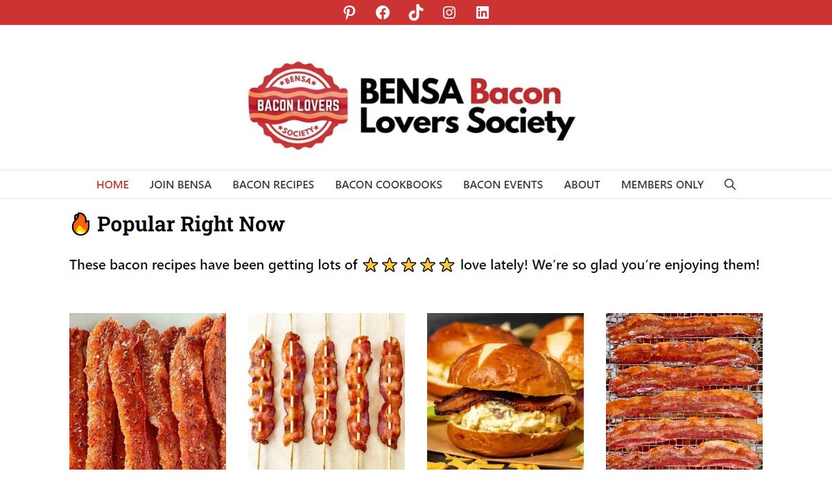 BENSA Bacon Lovers Society - Bacon recipes, events and memes