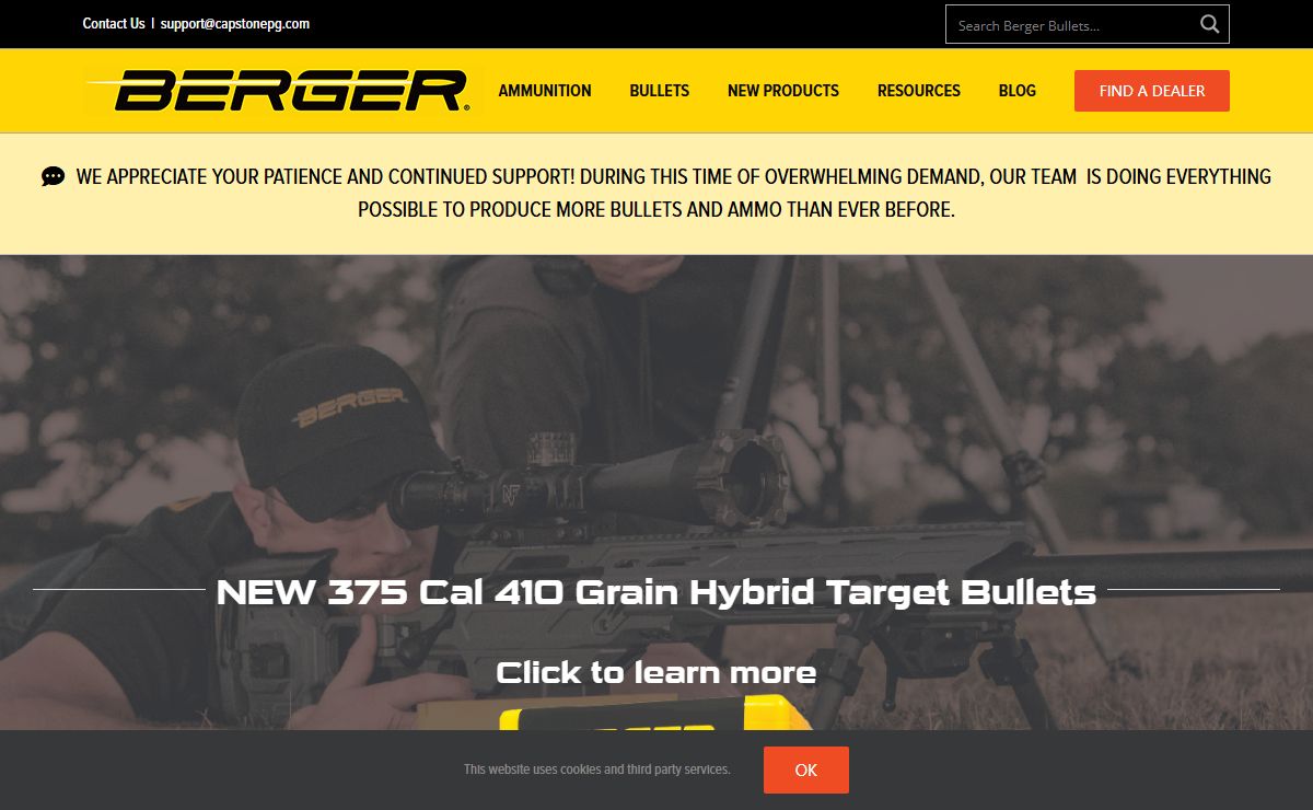 Berger Bullets - Extreme Long-Range Bullets | Target | Tactical | Hunting