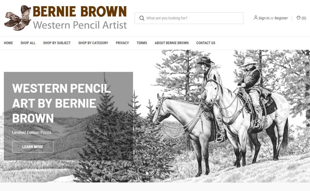 Bernie Brown Art | Western Pencil Sketch Artist
