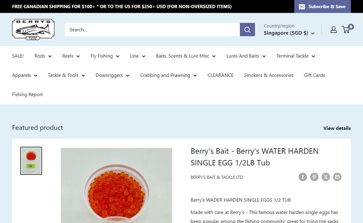 Welcome to Berry's Mega Fishing Store