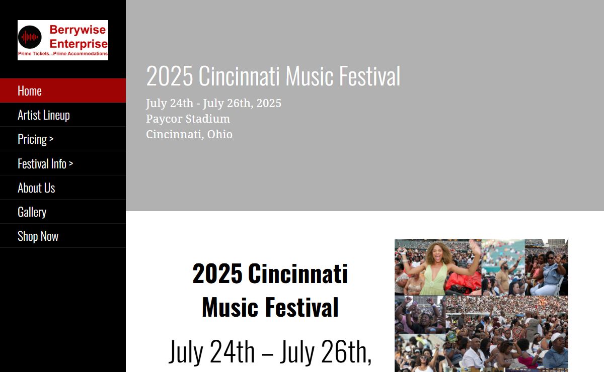 Cincinnati Music Festival, Berrywise Enterprise Home