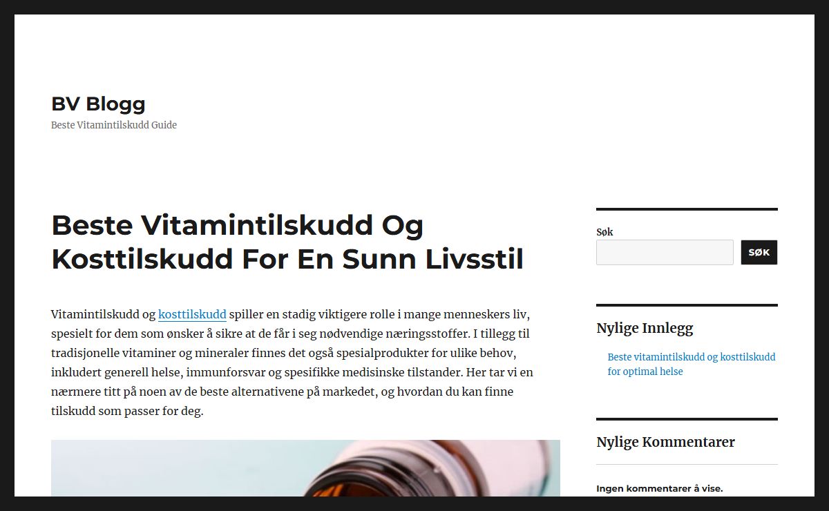 Beste Vitamintilskudd Og Kosttilskudd For En Sunn Livsstil - BV Blogg