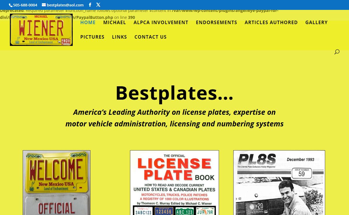 America's Leading Authority on license plates, expertise on motor vehicle administration, licensing and numbering systems
