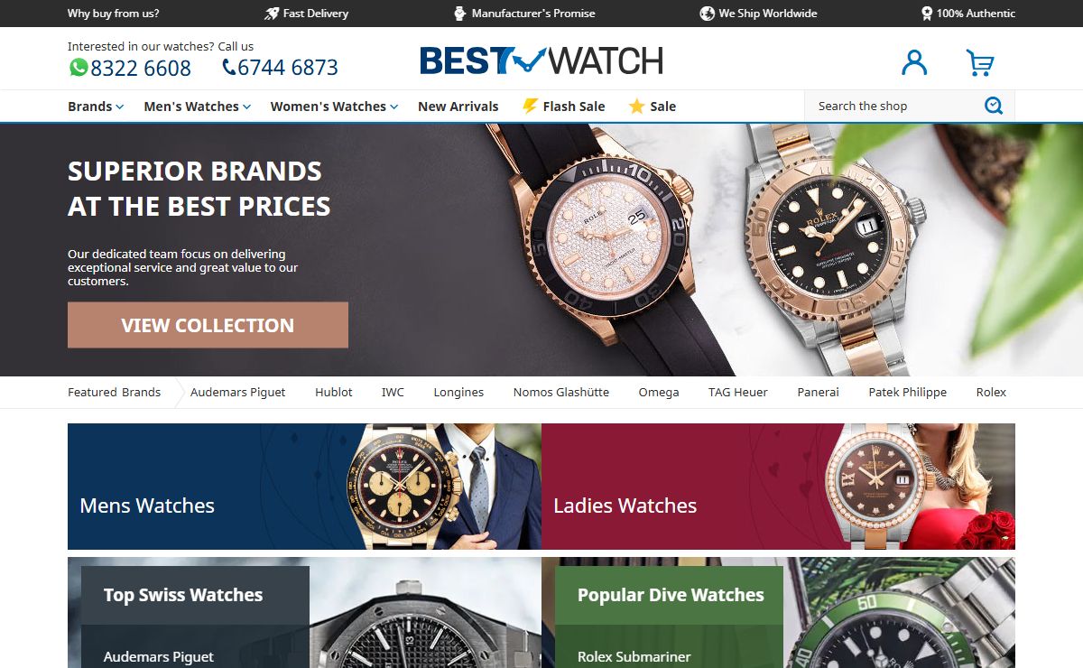 Best Luxury Watches for Sale Online - BestWatch.SG