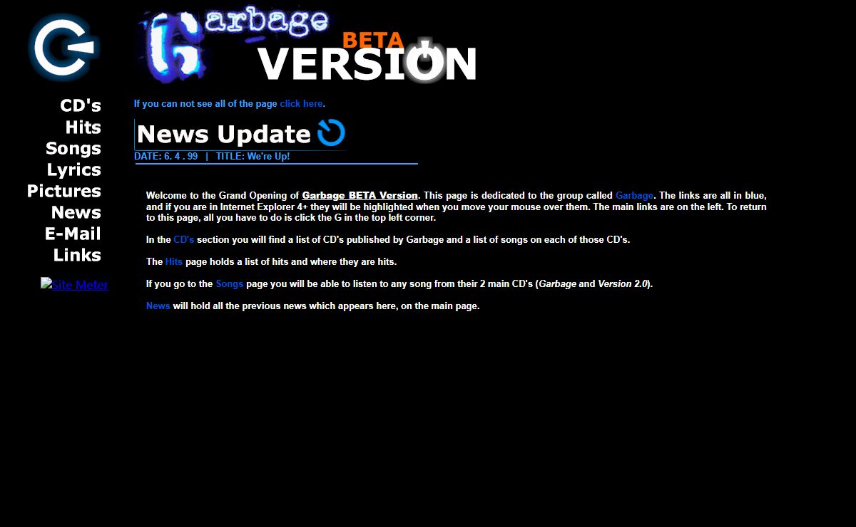 Garbage - BETA version - a new era