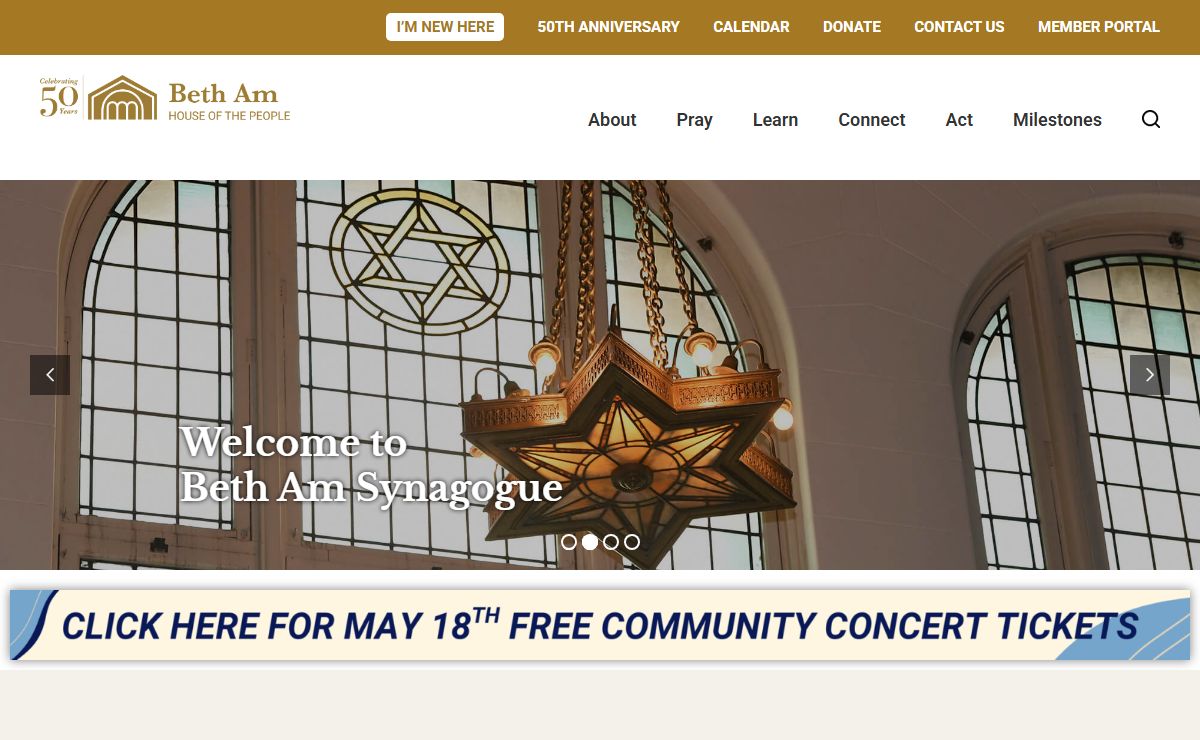 Beth Am Synagogue - Conservative Jewish Synagogue Baltimore