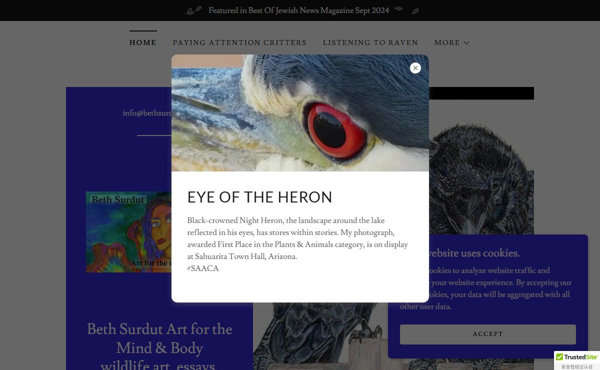 Beth Surdut Art for the Mind & Body - Nature Writing, Wildlife Art