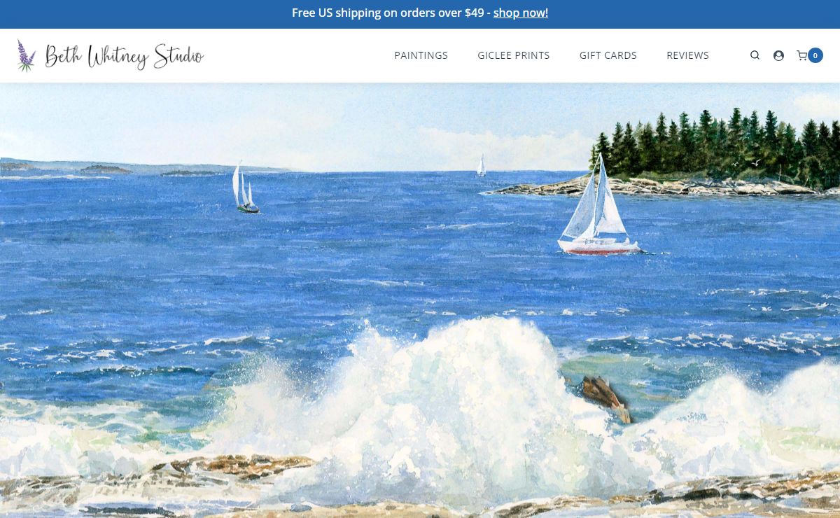 Home | Beth Whitney Studio, Maine Watercolor Paintings