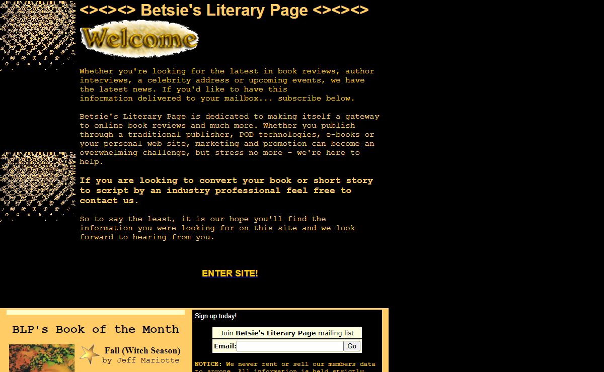 Betsie's Literary Page
