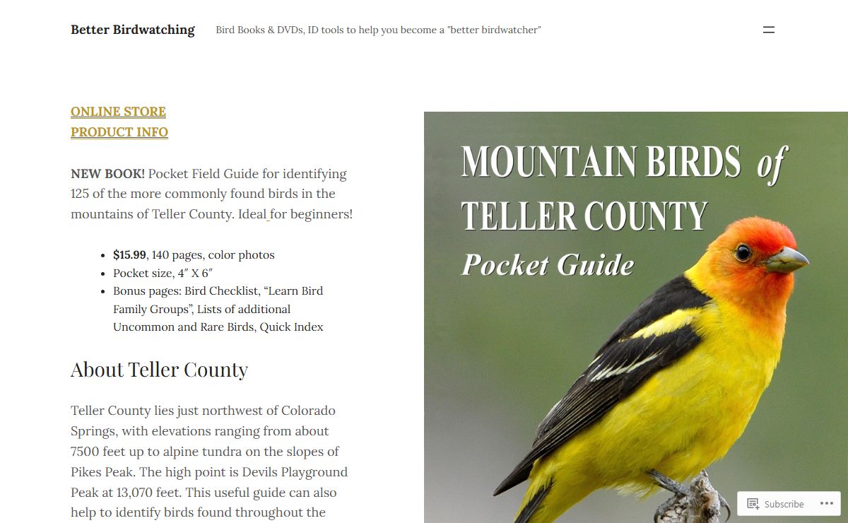 Better Birdwatching – Bird Books & DVDs, ID tools to help you become a "better birdwatcher"