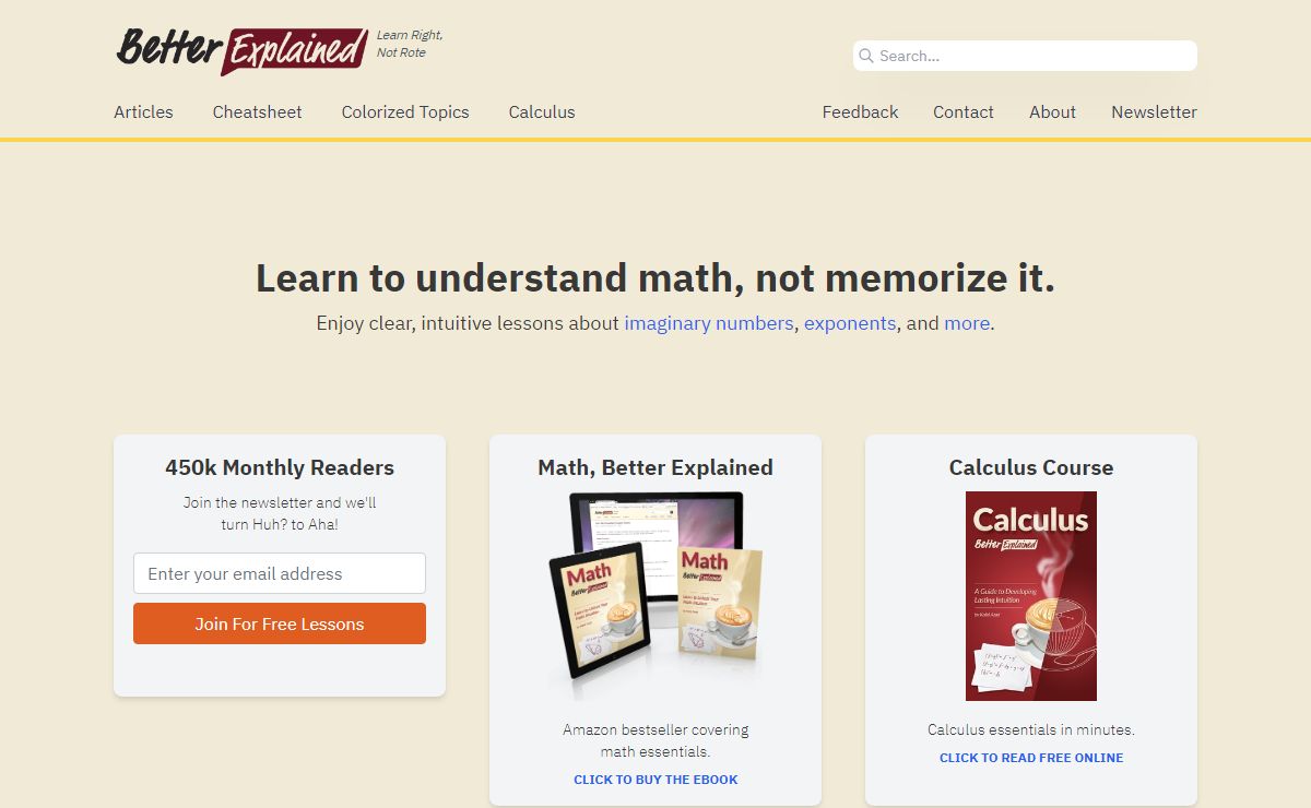 BetterExplained – Math lessons that click