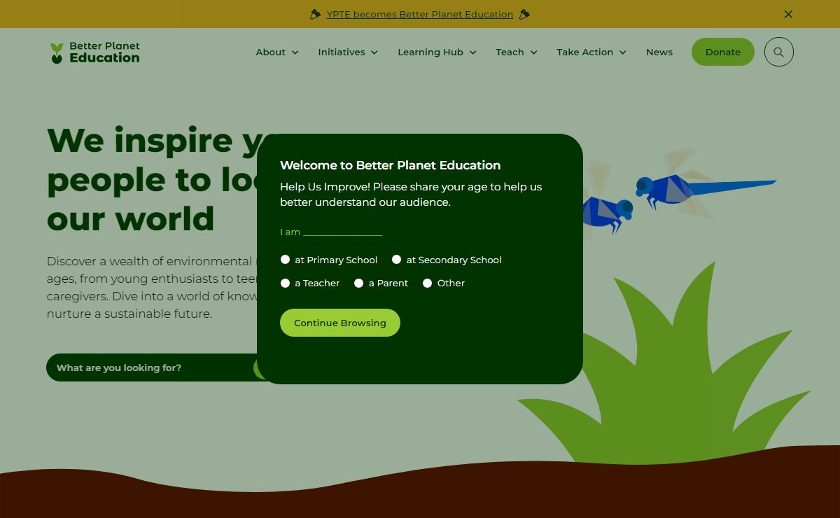 Better Planet Education - Environmental resources tailored for all ages