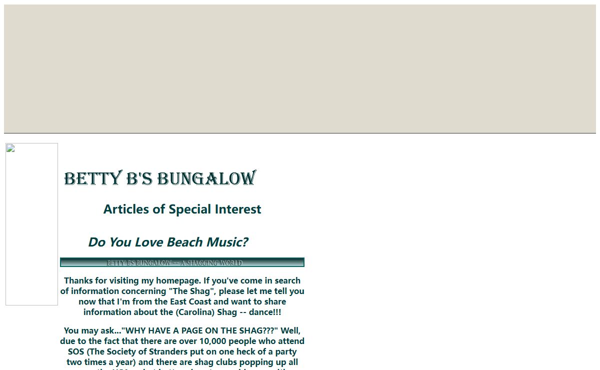 Welcome to Betty B's Bungalow -- A Shagging World