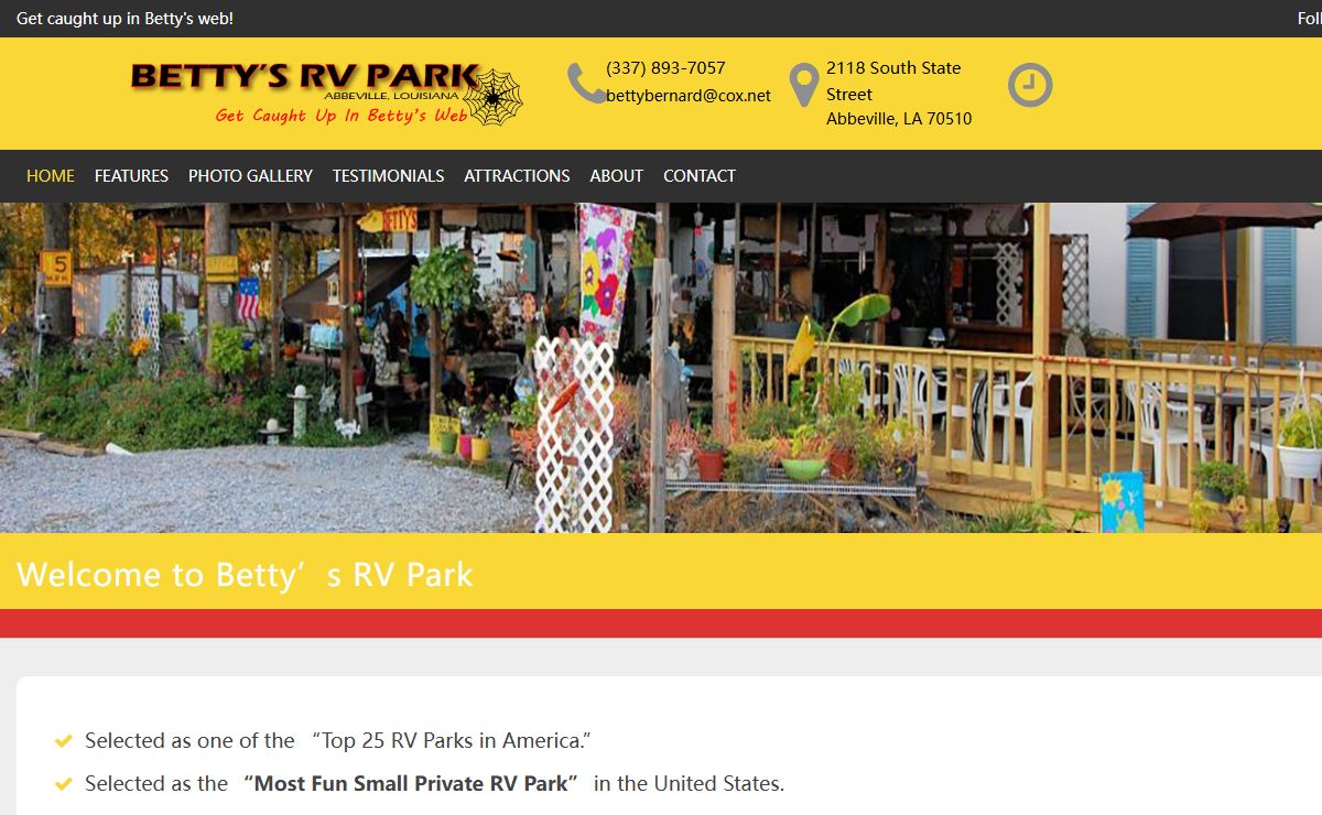 Betty's RV Park – Get caught up in Betty's web!