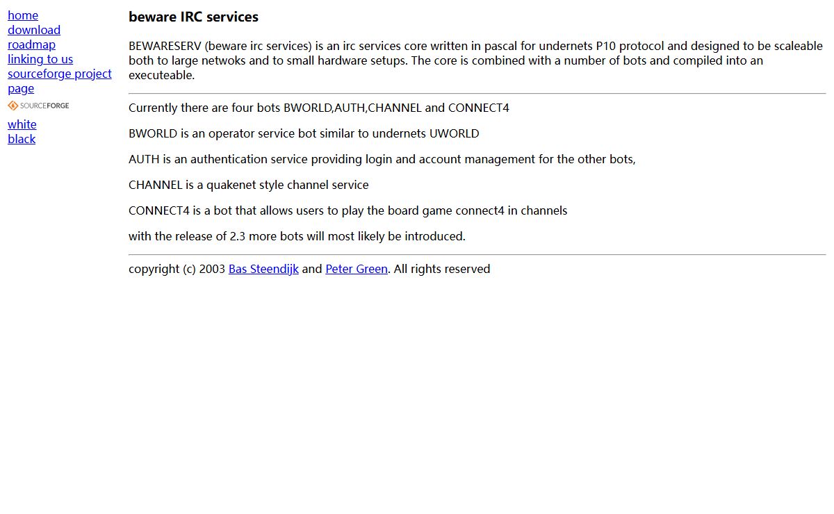 BEWARESERV: simple robust extensible services for P10.