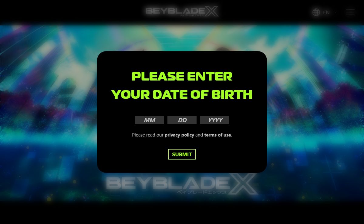 BEYBLADE X official website
