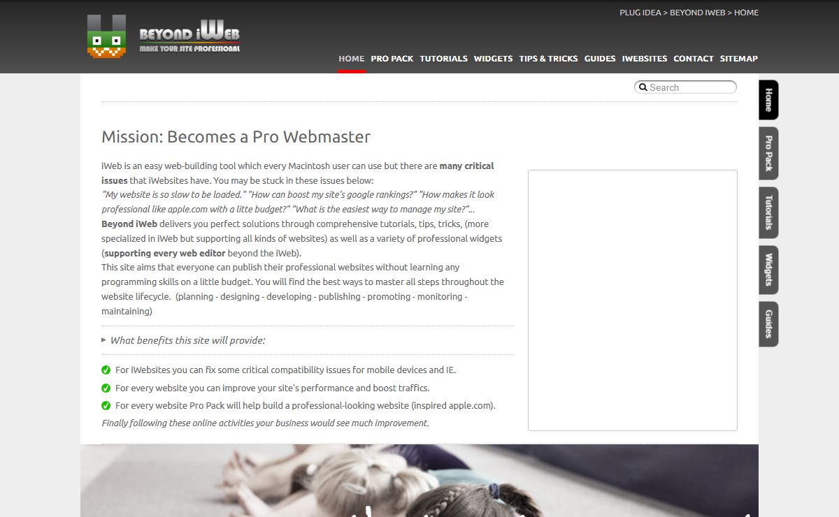 Professional Widgets and Tutorials | Beyond iWeb