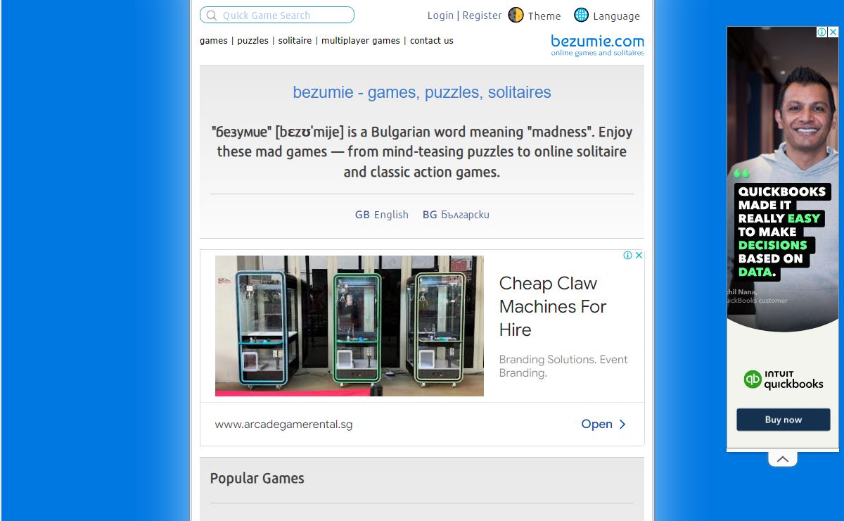 bezumie.com - online games, puzzles and solitaires