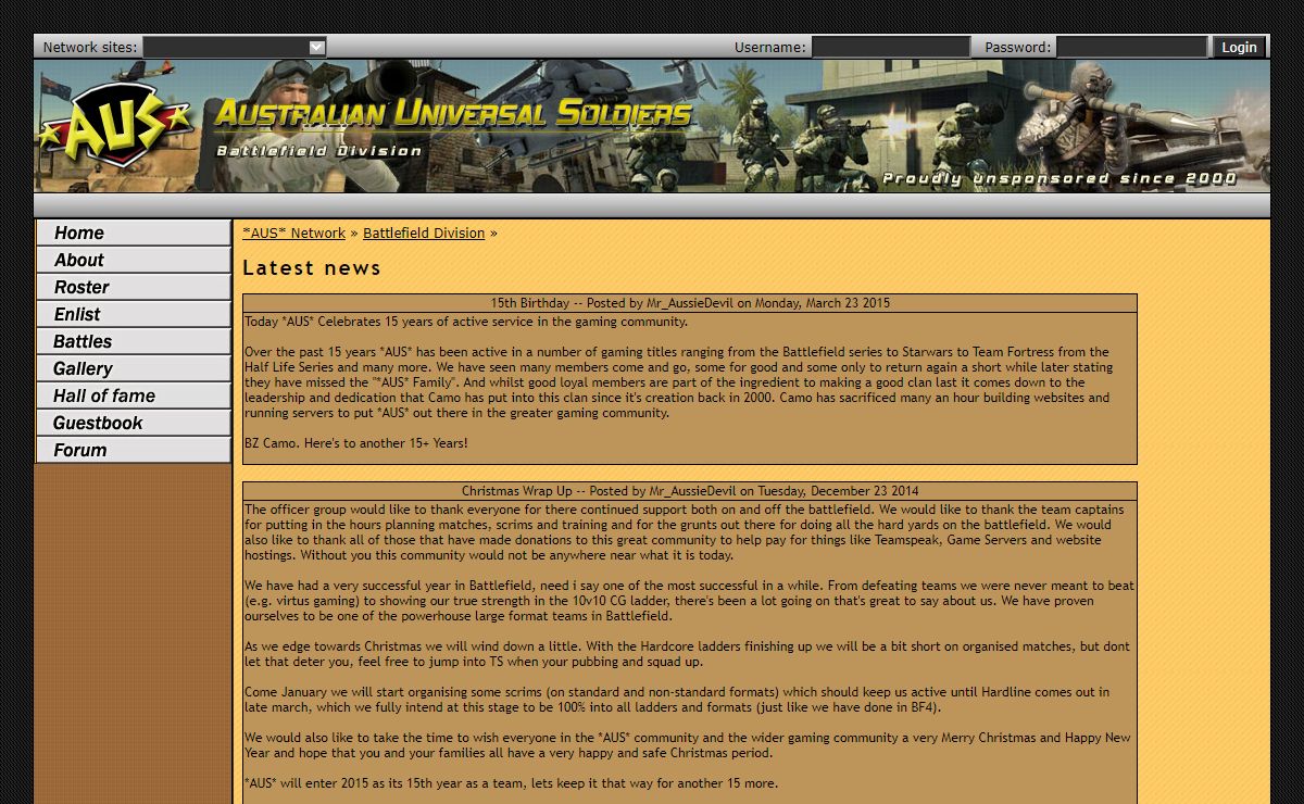 Australian Universal Soldiers *AUS* - Battlefield Division