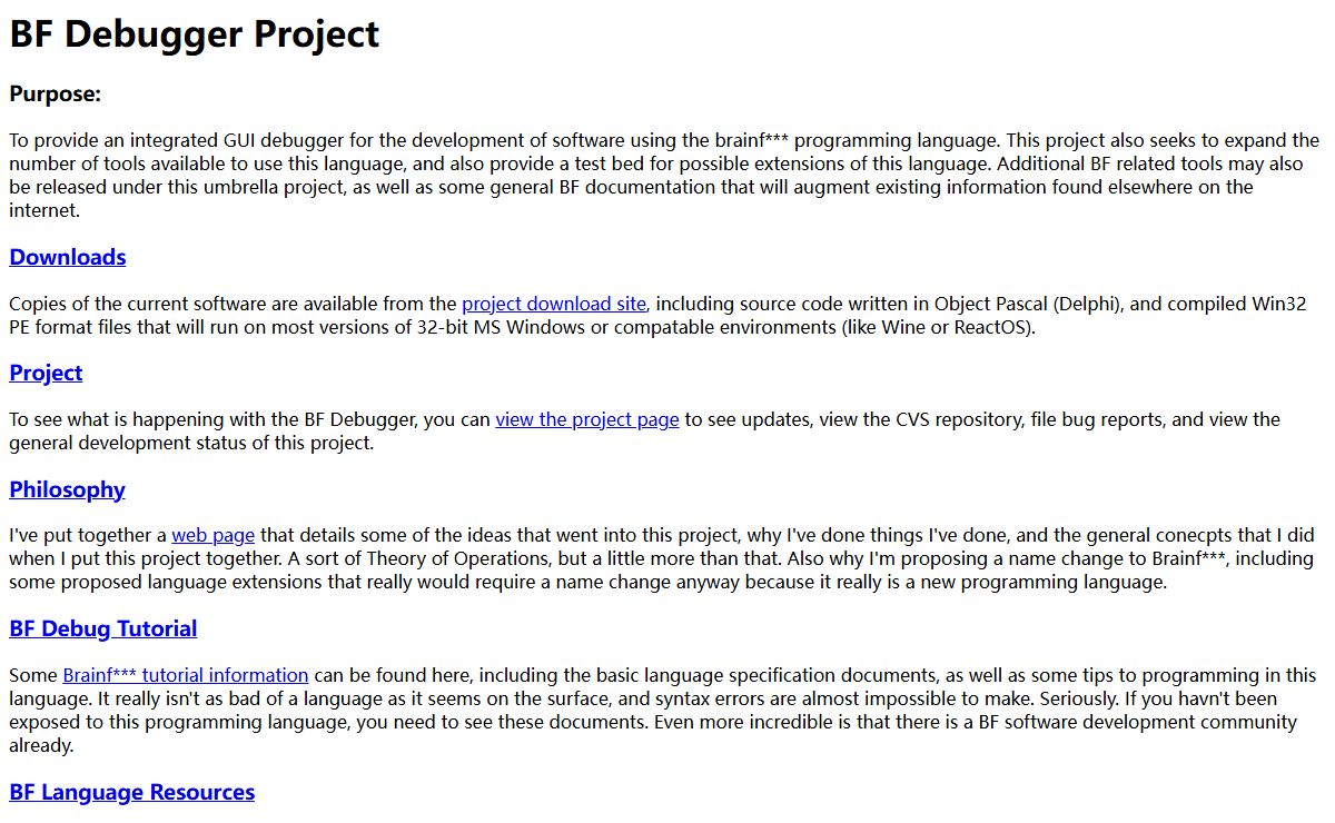 BF Debugger Project