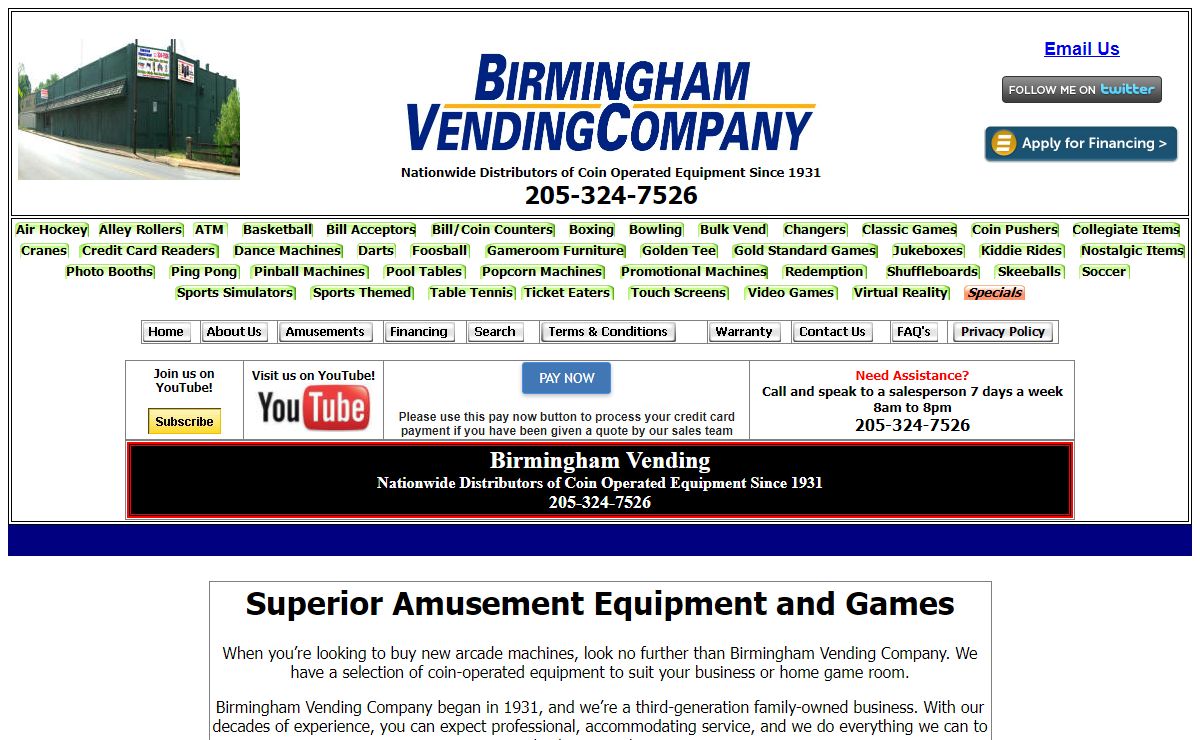 Buy New Arcade Machines | Birmingham Vending Company