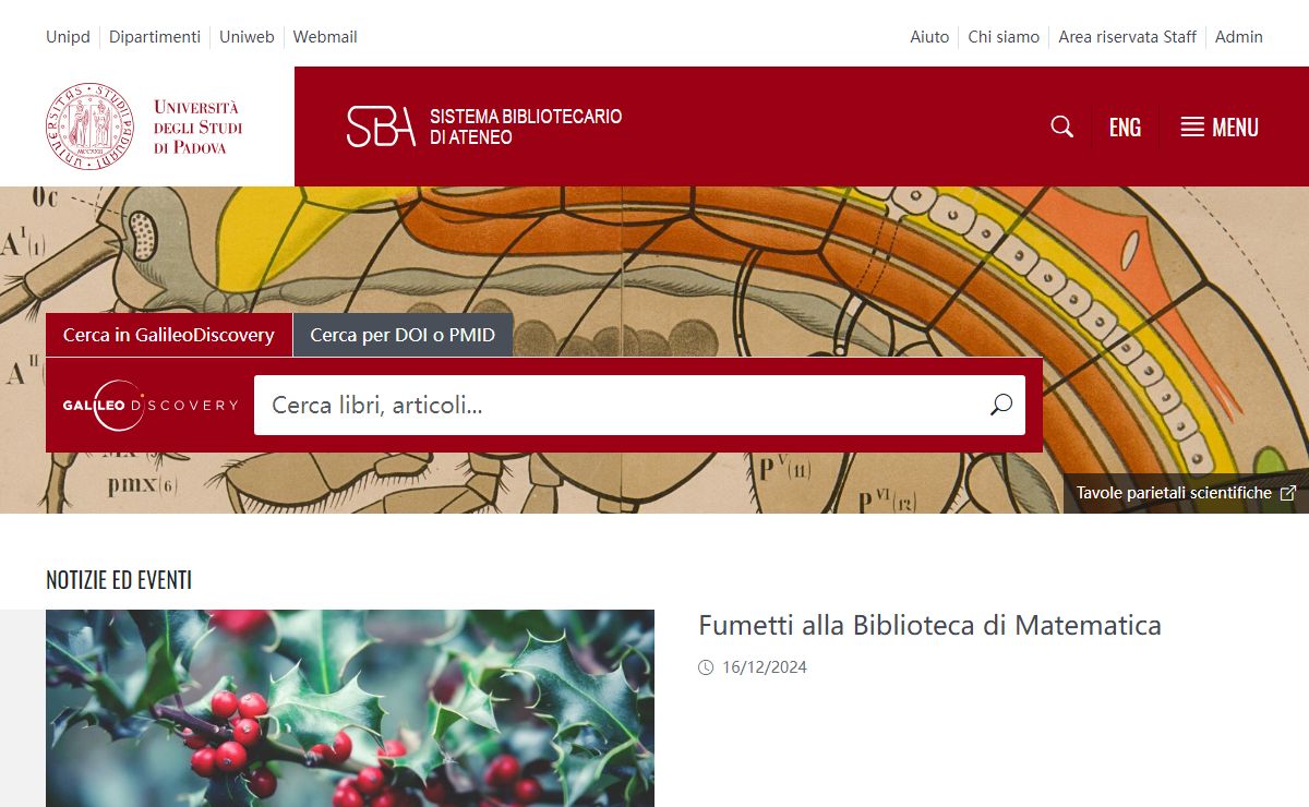 Sistema Bibliotecario di Ateneo – Università di Padova