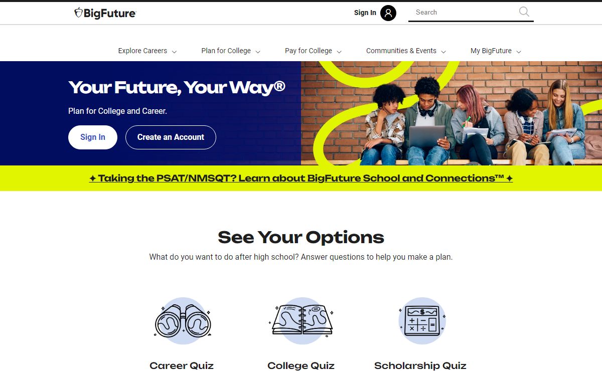 Home – BigFuture | College Board