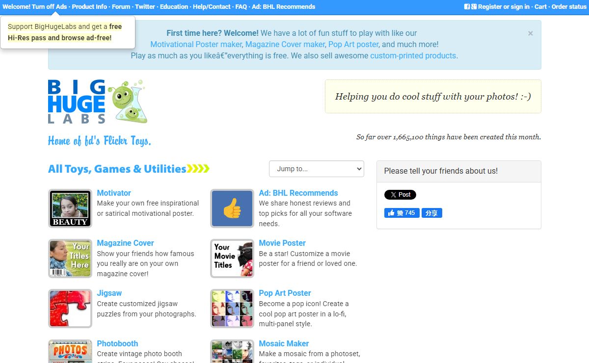 BigHugeLabs: Do fun stuff with your photos