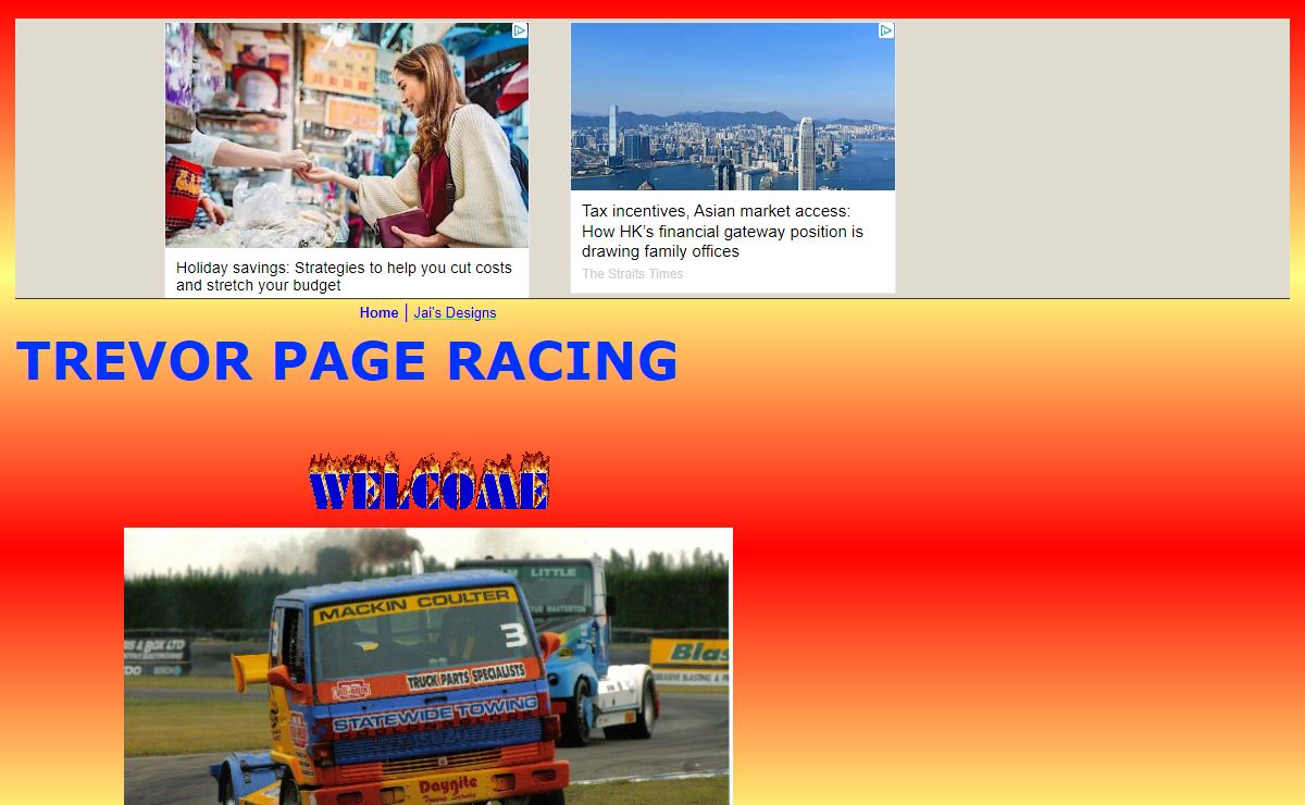 Trevor Page Super Truck Racing team.