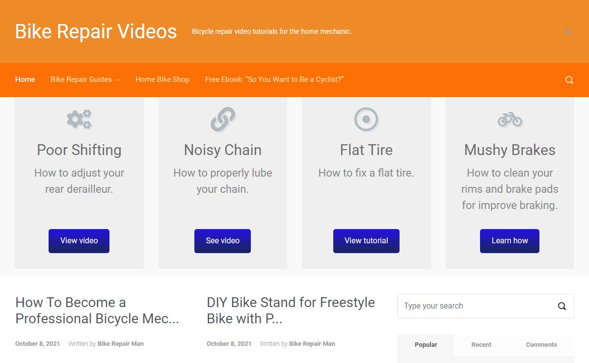 Bike Repair Videos | Bicycle repair video tutorials for the home mechanic.