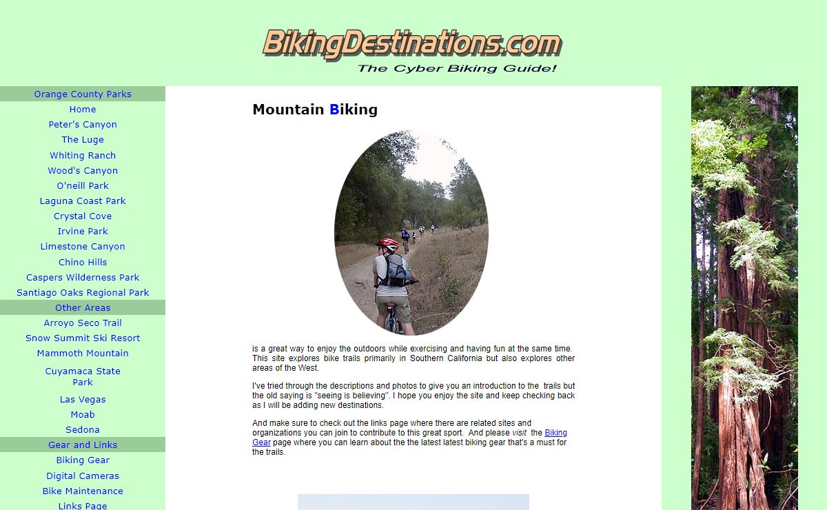 Mountain biking trails and gear