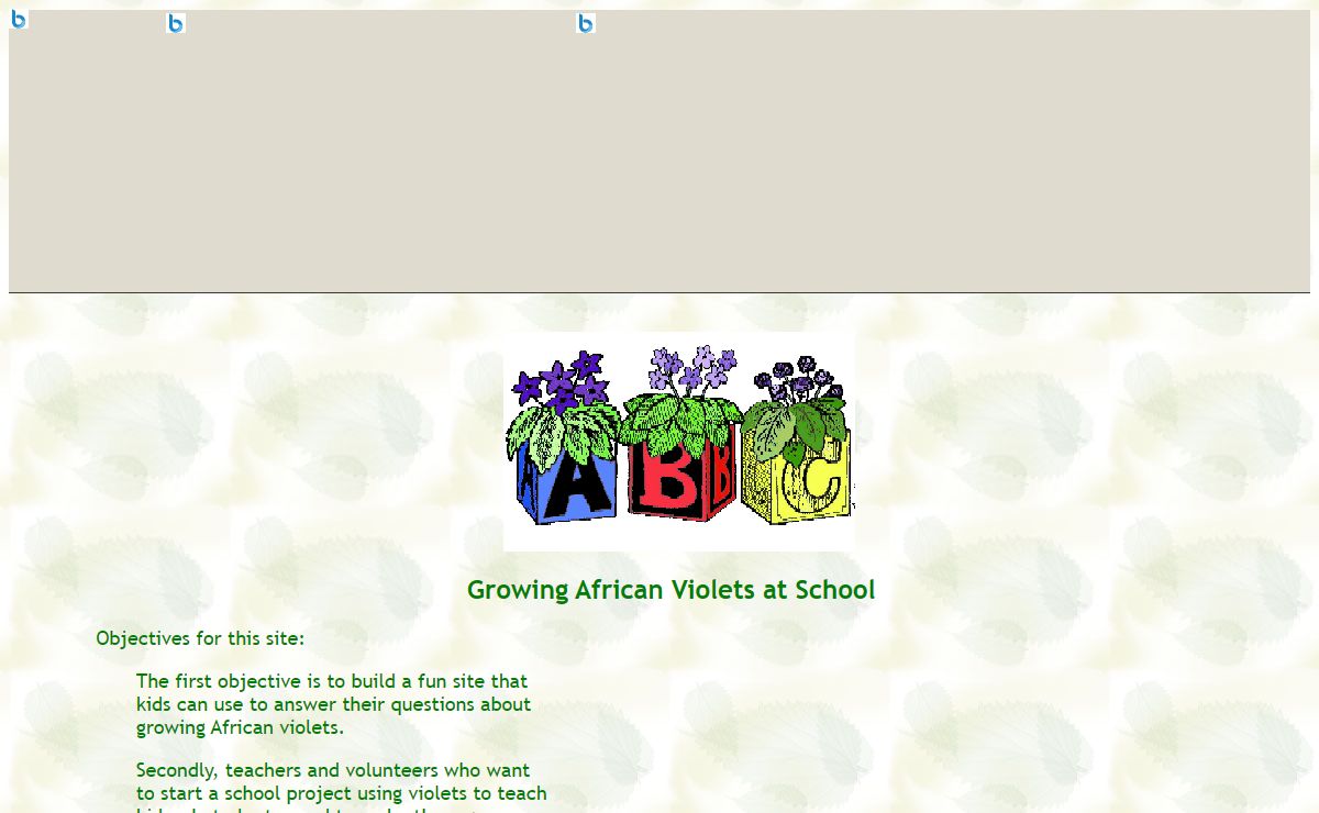 Growing African Violets at School
